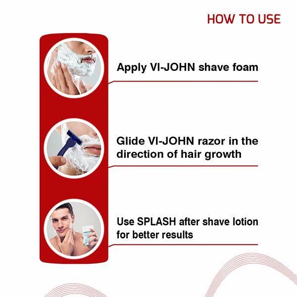 VI-John Special Moisturizing formula Shaving Foam for Men with Vitamin E an Enriched 400 gm - Shaving Foams