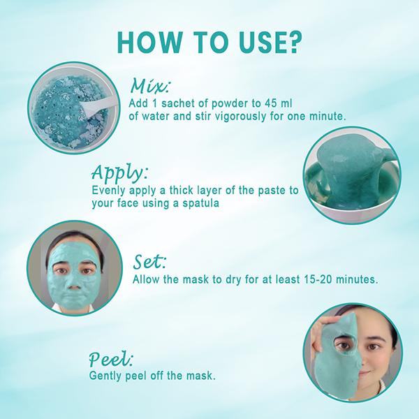 Oceglow Individual Sachets Lavender Brightening Peel Off Powdered Mask For Radiant Glow 1's - Masks & Peels