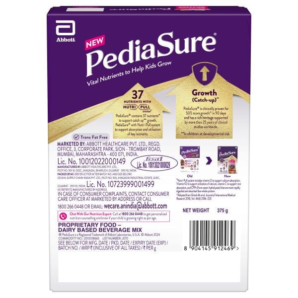 Pediasure Scientifically Designed Nutrition Health Drink Refill - Chocolate Flavour 400 g - Kids Nutrition