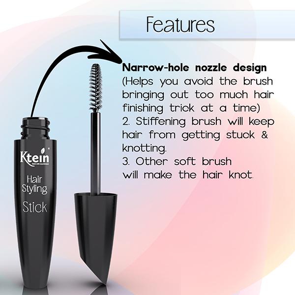 Ktein 100% Natural Plant Based Hair Styling Stick-Hair Finishing Stick, Baby Hair Gel, Small Broken Hair Finishing Cream, Non-Greasy and Non-Styling 12 ml - Hair Dryers