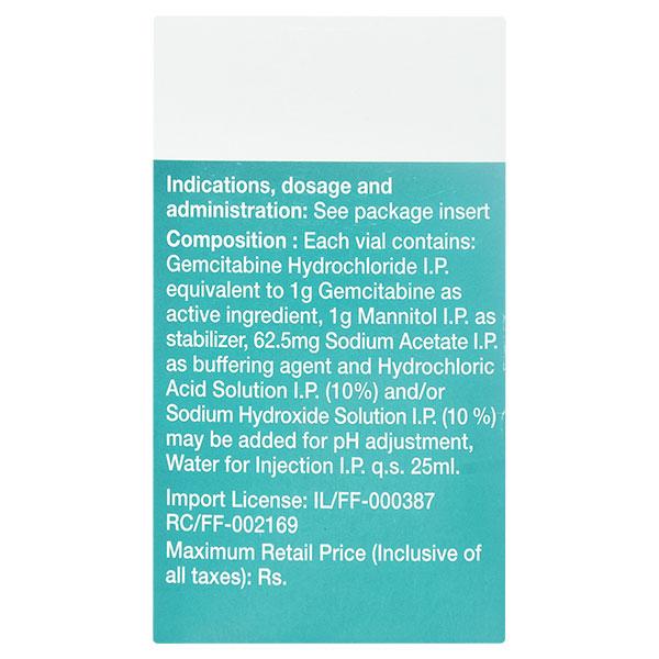 Gemcite 1000mg Injection 1'S - Cancer Oncology-Cyt