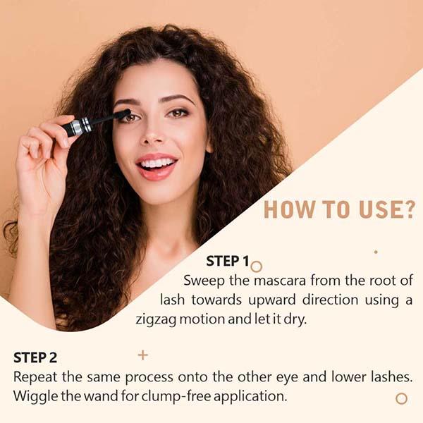 Half N Half Lash Warrior Mascara, Water Proof, Intense Black Finish, Light Weight - Black 8 ml - Mascaras