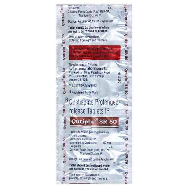 Netmeds | Qutipin SR 50mg Tablet 10'S