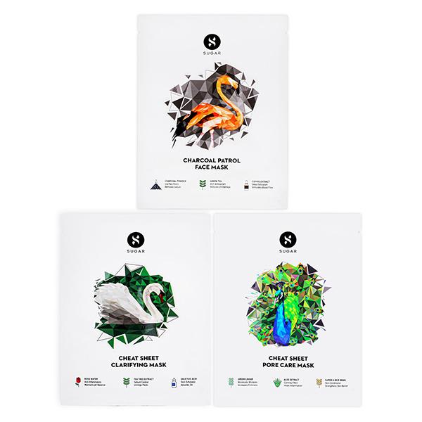 SUGAR Cosmetics Get Unmasked (Pack of 3) 25 gm - Masks & Peels