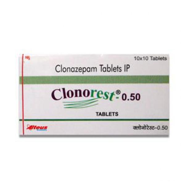 CLONOREST 0.5mg Tablet 10's - Anxiety-Anx