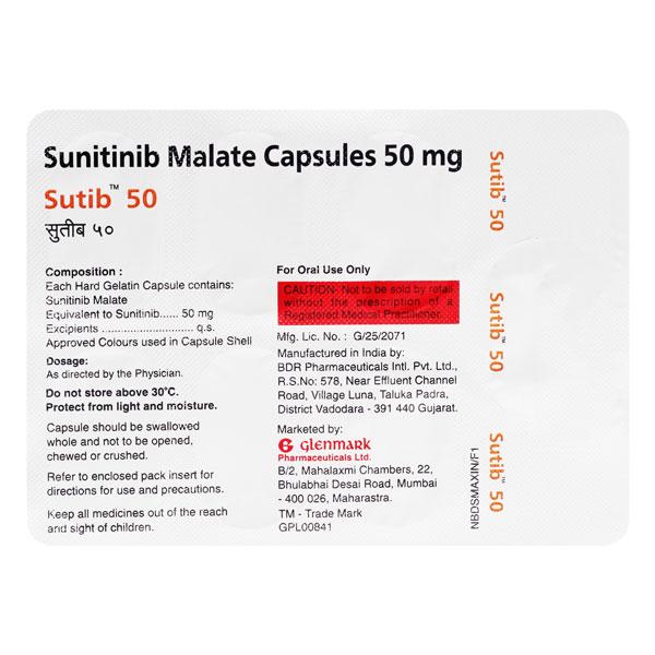 SUTIB 50 Capsule 7's - Cancer Oncology-Cyt