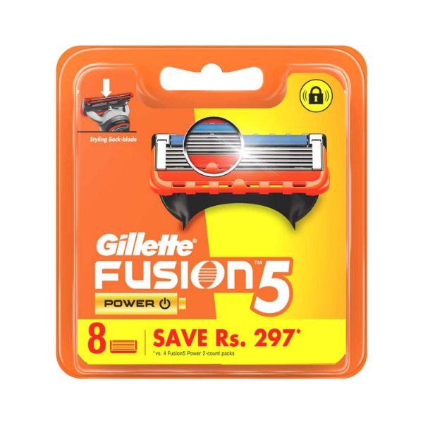 Gillette Fusion 5 Power Styling Back Blades 8's - Razors & Cartridges