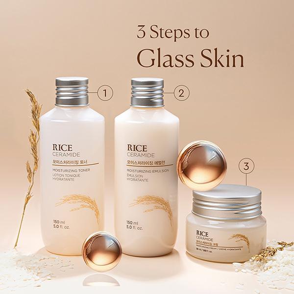 The Face Shop Rice & Ceramide Moisturizing Toner - Korean Beauty Skincare for Brightness 150 ml - Toners