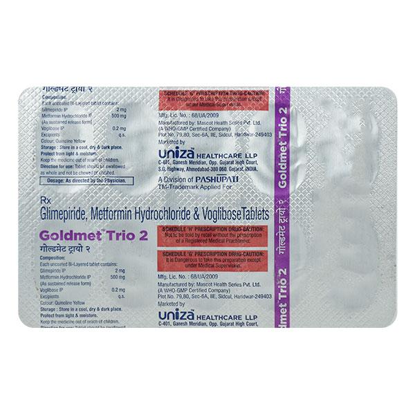 GOLDMET TRIO 1 Tablet 10's - Diabetes-Ant