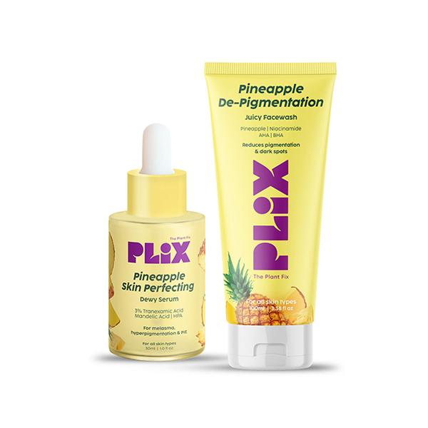 Netmeds | Plix The Plant Fix 3% Tranexamic Face Serum (30Ml) And Pineapple Foaming Face Wash (100Ml) 2's