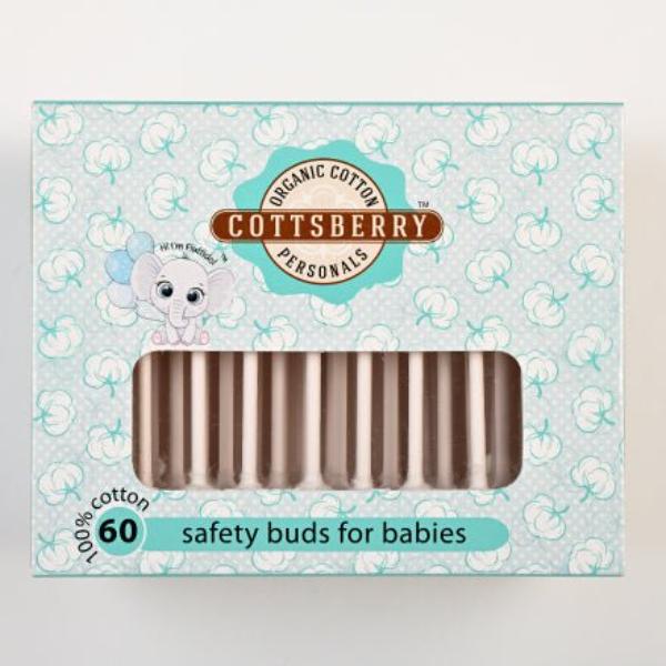 Netmeds | Cottsberry Organic Cotton Safety Buds For Babies 60's