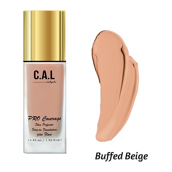 CAL Losangeles Pro Coverage Skin Perfector Stay On Foundation Buffed Beige 45 ml - Foundation