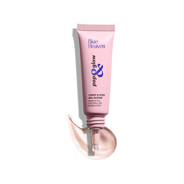 Blue Heaven Pop and Glow Cheek and Eyes Gel Bloom Highlighter, Silver Pink 12 ml - Highlighters & Illuminators
