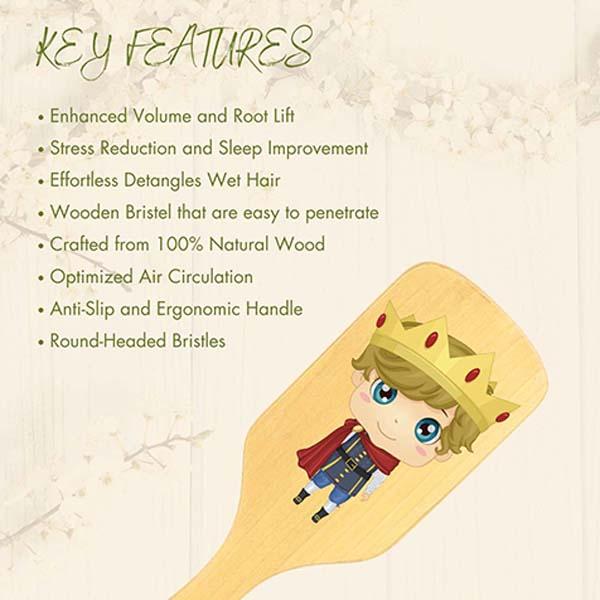 Allure Personalised Paddle Hair Brush Prince Print 1's - Hair Brushes