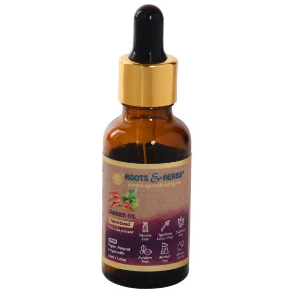 Netmeds | Roots & Herbs Pure Cold Pressed Carrier Oil - Carrotseed 30 ml