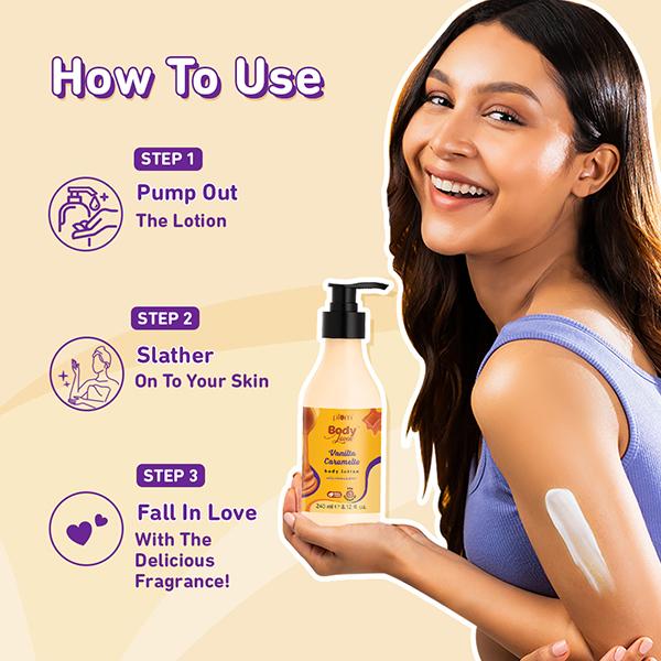 Plum Bodylovin Vanilla Caramello Body Lotion Cocoa Butter and Vit B5, Dry Skin, Brightens Skin 240 ml - Body Butter