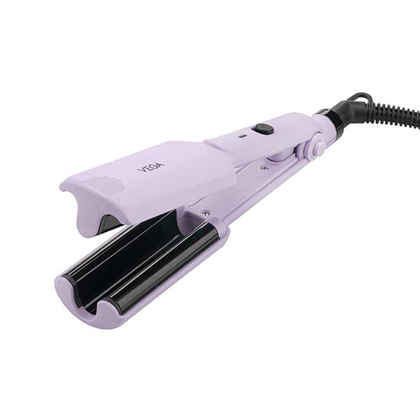 Netmeds | Vega Go Mini Hair Waver with Ptc Ceramic Coated Plates for Women, Purple (VHWR-02) 350 gm