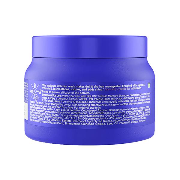 Bblunt Intense Moisture Hair Mask with Jojoba Oil and Vitamin E for Nourished and Shiny Hair 250 gm - Hair Masks & Packs