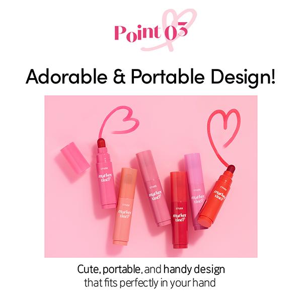 Etude Dear Darling Marker Tint 01 Raspberry Pop 3.5 gm - Lip Stains & Tints