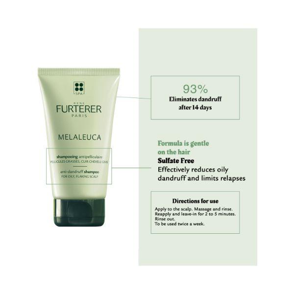 Rene Furterer Melaleuca Anti Dandruff shampoo for Oily Flaking Scalp 150 ml - Shampoos