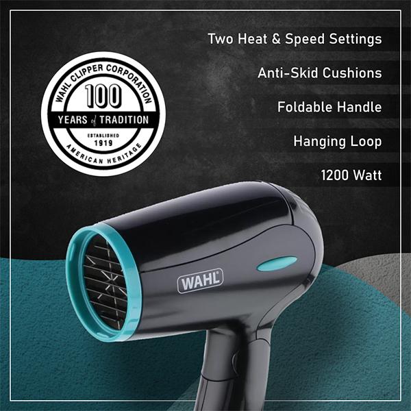 Wahl Portable Hair Dryer - Black - Hair Dryers