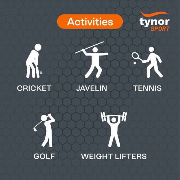 Tynor Elbow Support Air Pro - Black & Orange (L) 1's - Arm/Elbow Supports