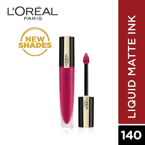 Netmeds | L'Oreal Paris Rouge Signature Matte Liquid Lipstick, 140 Desired 9 ml