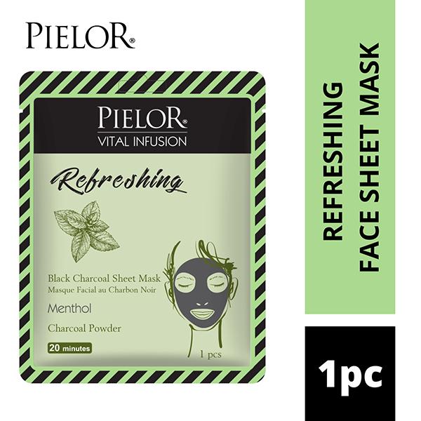 PIELOR VITAL INFUSION BLACK CHARCOAL REFRESHING MASK 25 ml