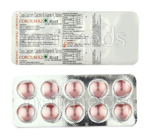 Corcium K2 Tablet 10'S - Supplements-Cal