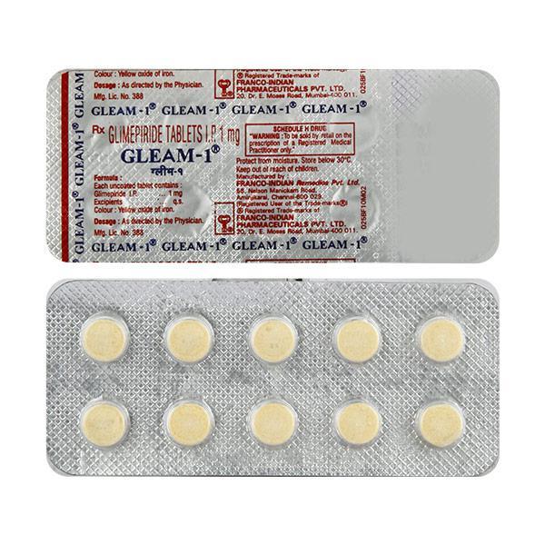 Gleam 1mg Tablet 10'S - Diabetes-Ant