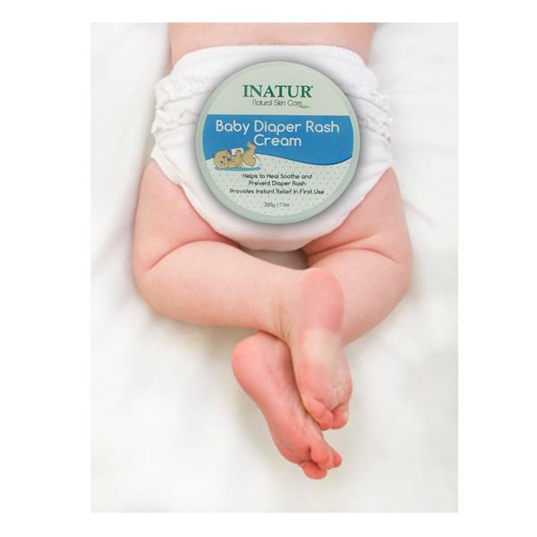 Inatur Natural Skin Care Baby Diaper Rash Cream 200 gm - Rash Creams