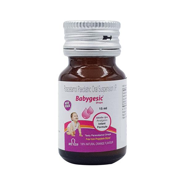 Babygesic New Pack Orange Flavour Drops 15ml - Fever-Non