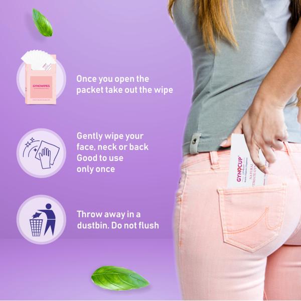 Gynocup Natural Intimate GynoWipes (Pack of 2 x 10's) - Intimate Care