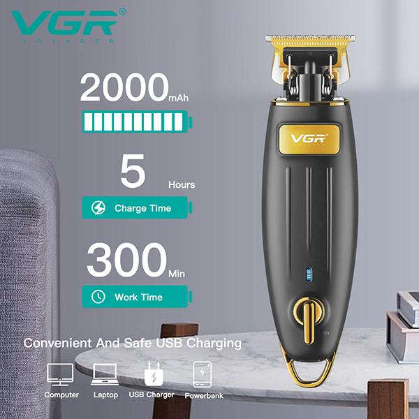 VGR V-192 Trimmer 300 min Runtime 5 Length Settings (Black) 1's - Trimmers