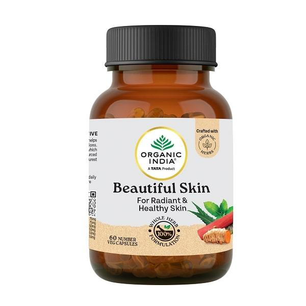 Organic India Beautiful Skin Veg Capsule 60's - Hair & Skin