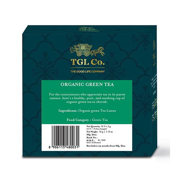 TGL Co. Tea Bag - Organic Green 16's - Herbal/Green Teas