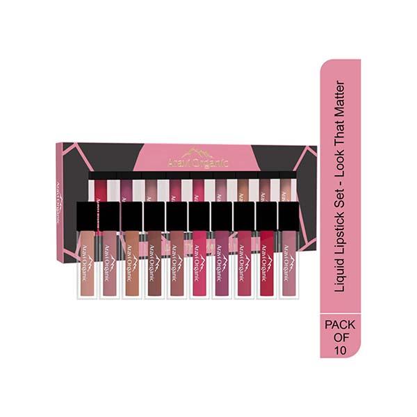 Netmeds | Aravi Organic Long Lasting Ultra Smooth Matte Liquid Lipstick - Look That Matter 15 ml