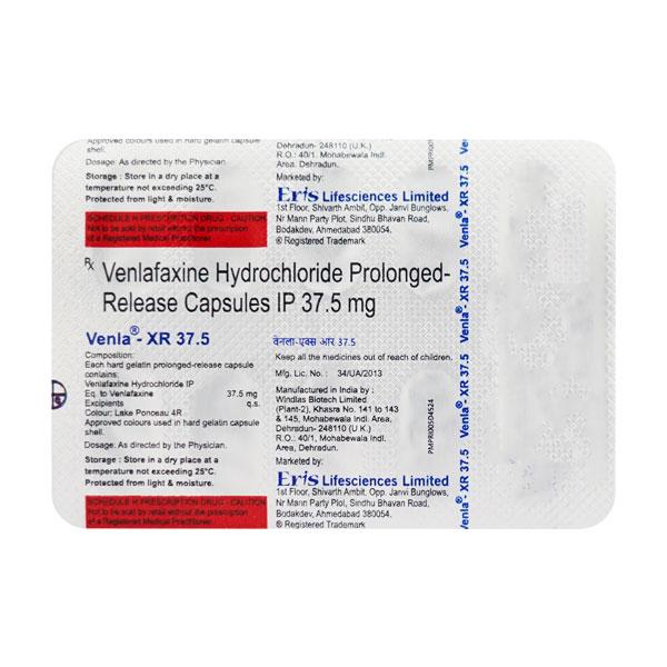 Venla XR 37.5mg Capsule 10'S