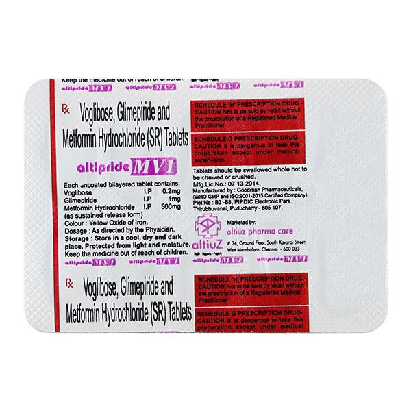 ALTIPRIDE MV1 Tablet 10's - Diabetes-Ant