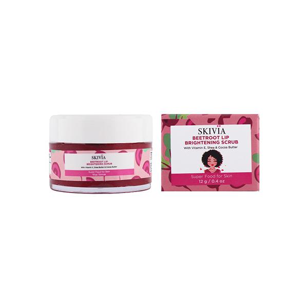 Netmeds | Skivia Beetroot Lip Brightening Scrub With Vitamin E & Shea Butter 12 gm