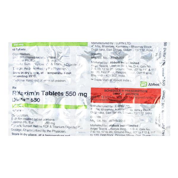 Dirifa 550mg Tablet 10'S - Bacterial Infections-OAB