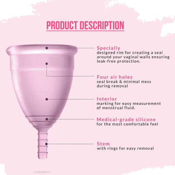 Sirona Reusable Menstrual Cup - Medium + Intimate Wash 15 ml + Menstrual Cup Wash 15 ml - Menstrual Cups
