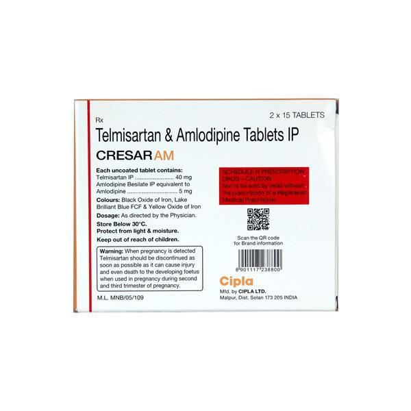 Cresar AM 40/5mg Tablet 15'S - Hypertension-Ana