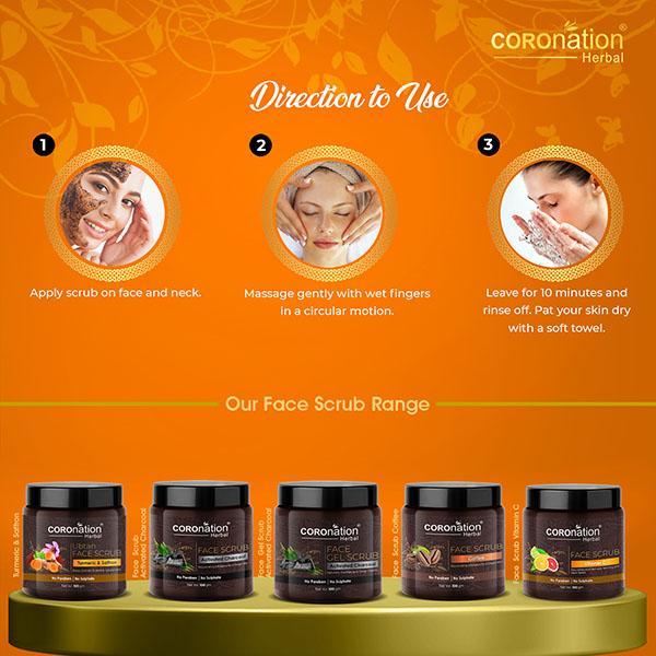 COROnation Herbal Vitamin C Face Scrub 100 gm - Scrubs & Exfoliants