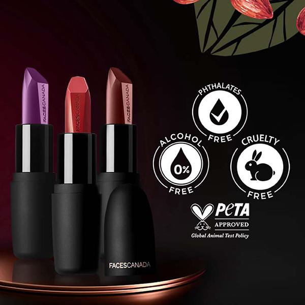 Faces Canada Festive Glam - Weightless Matte Lipstick - Hot Plum & Fuschia Wave 4.5gm each 2's - Lipsticks