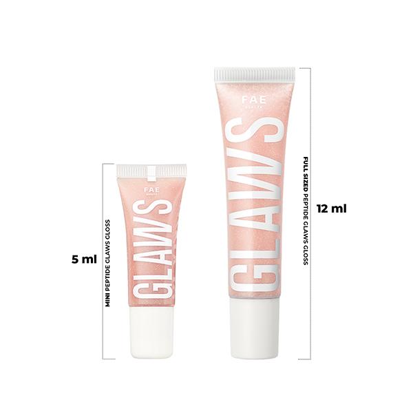 FAE Beauty Mini Peptide Lip Gloss Trio - Festive Edition, Shades - Stunning, Slaying, Popping 15 ml - Lip Glosses