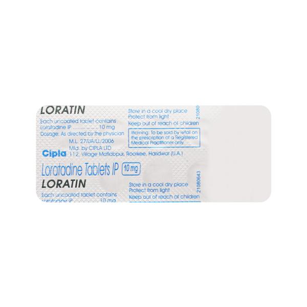 Loratin 10mg Tablet 10'S - Allergies-Ant