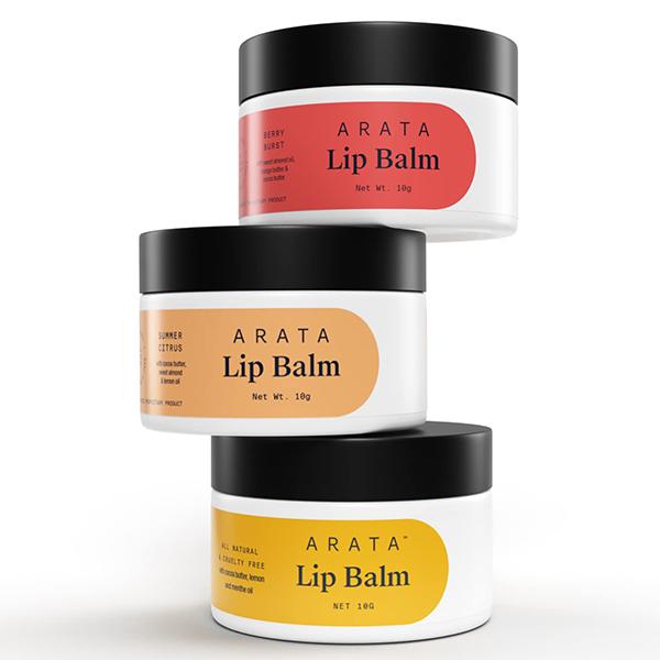 Netmeds | Arata Moisturizing Lip Care Trio for Dry Lips 30gm