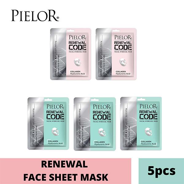 PIELOR Set of 5 Renewal Code Facial Hydrogel Mask 125 ml - Sheet Masks