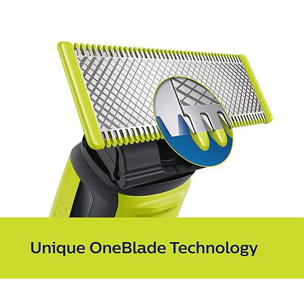 Philips Cordless OneBlade Hybrid Trimmer and Shaver with 3 Trimming Combs (QP2525/10) 1's - Trimmers